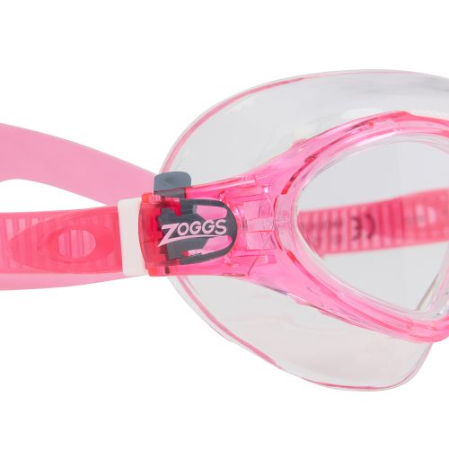 Окуляри для плавання дитячі Zoggs Super Seal Junior 6-14 років рожево-білі, лінзи прозорі