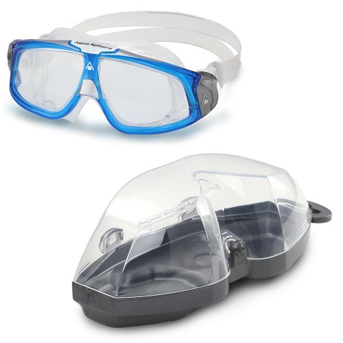 Окуляри для плавання Aquasphere SEAL 2.0 синьо-білі лінзи прозорі