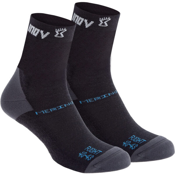 Носки для бега зимниее INOV-8 Merino Sock Lite Black 2 пары высокие