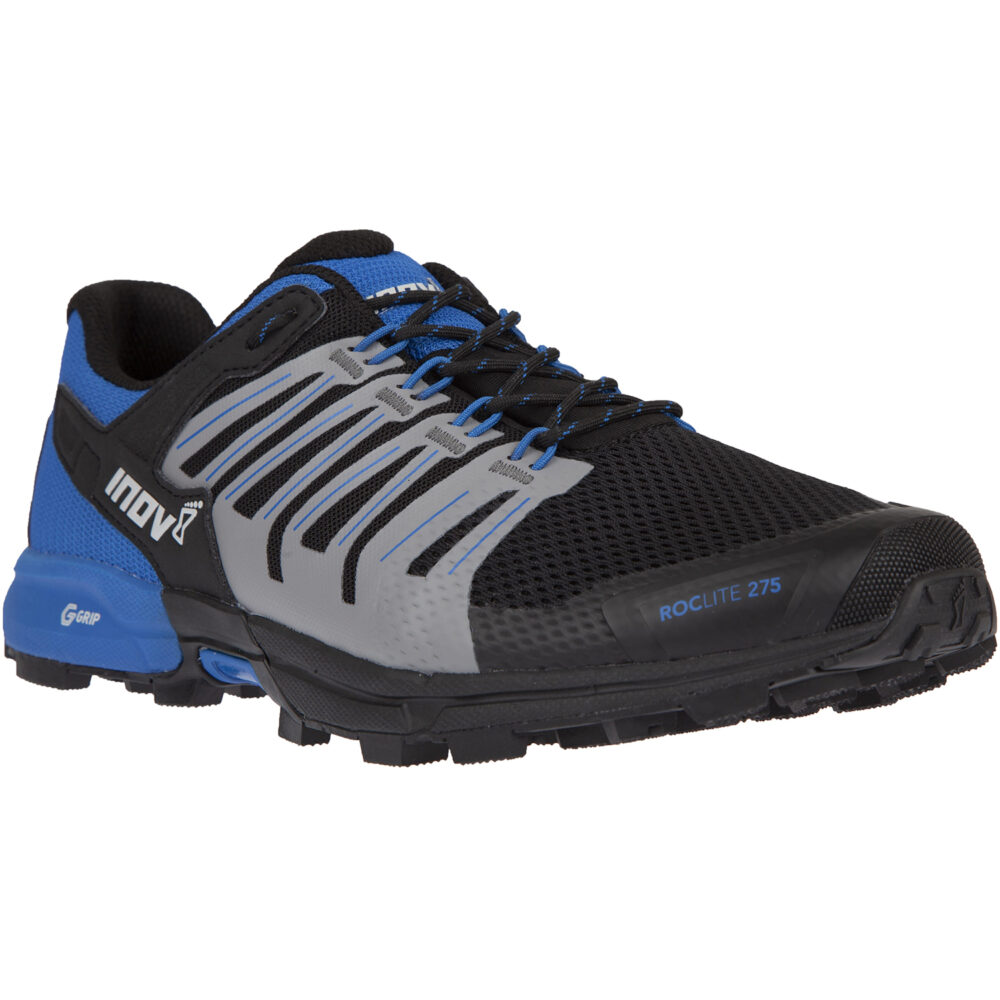 Кроссовки для бега INOV-8 Roclite 275 G Black/Blue трейловые мужские с графеном